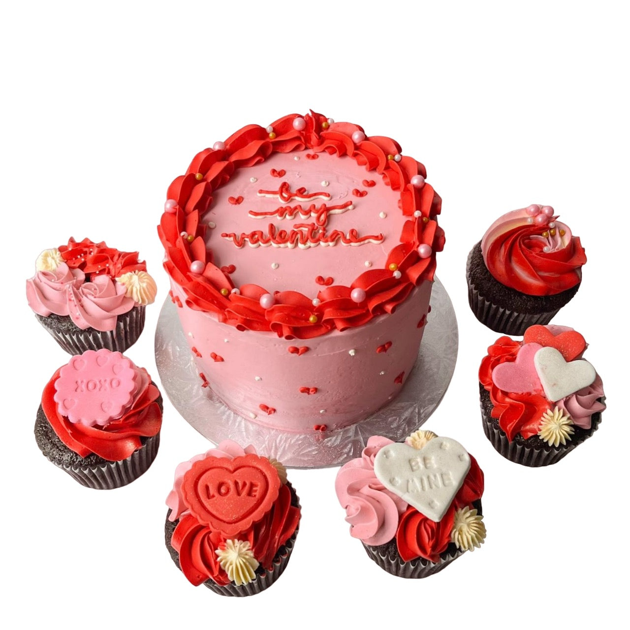 Valentine's Collection - includes 6-inch cake & 5 cupcakes