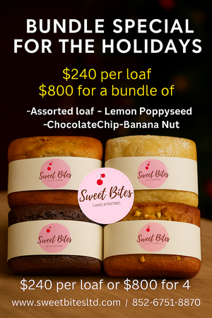 Holiday Loaf Promo - Buy 4 Loaves  for only $800  - Assorted Flavors available